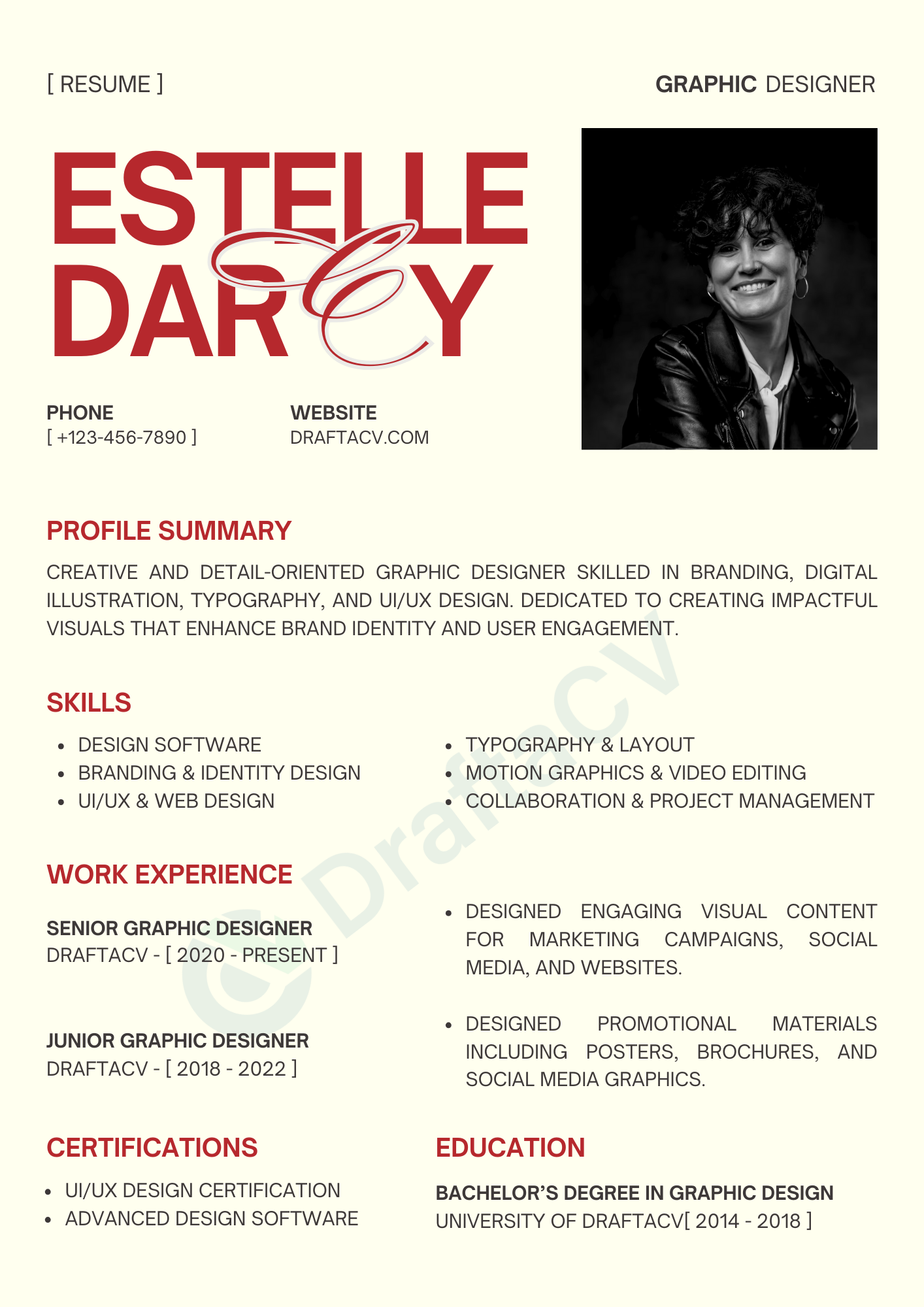 Creative Resume Sample 1